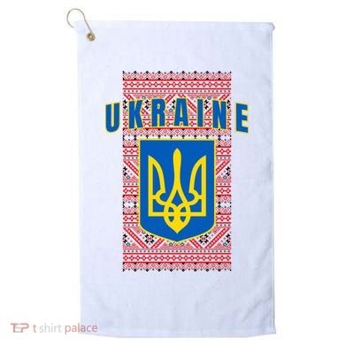 Ukraine Vyshyvanka Trident Flag Support Golf Towel