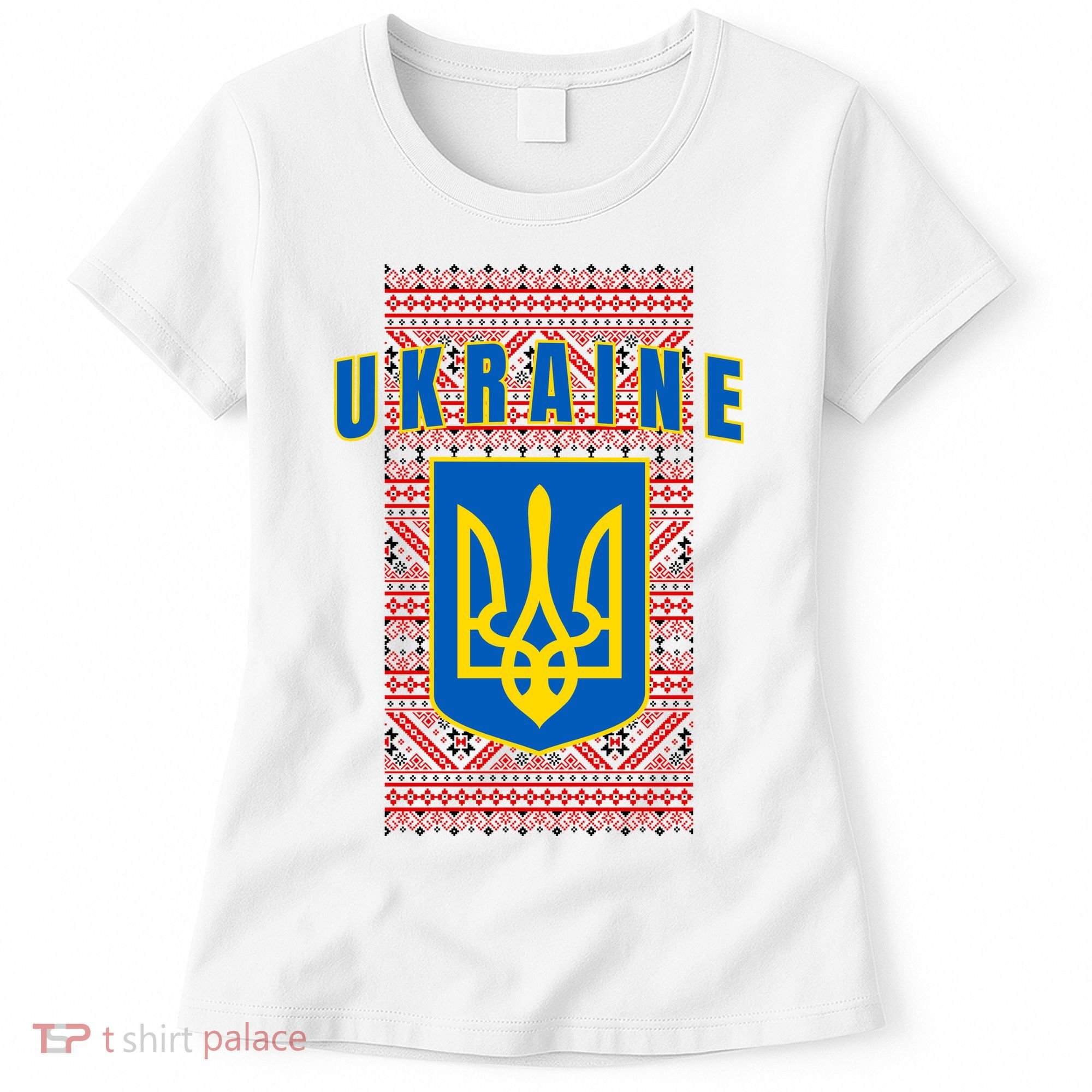 Ukraine Vyshyvanka Trident Flag Support Women's T-Shirt