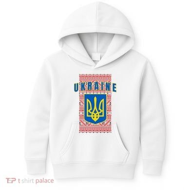 Ukraine Vyshyvanka Trident Flag Support Kids Hoodie