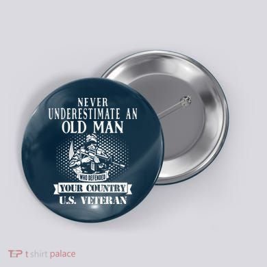 Us Veteran Button
