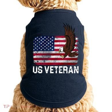 US Veteran Vintage American Bald Eagle Doggie Tank