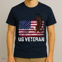 US Veteran Vintage American Bald Eagle T-Shirt thumb 3