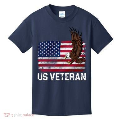 US Veteran Vintage American Bald Eagle Kids T-Shirt