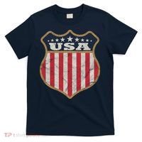 USA Vintage White Cool USA Flag Vintage T-Shirt thumb 0