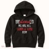 UnSilence We Are All Charlie Kirk Now Kids Hoodie thumb 0