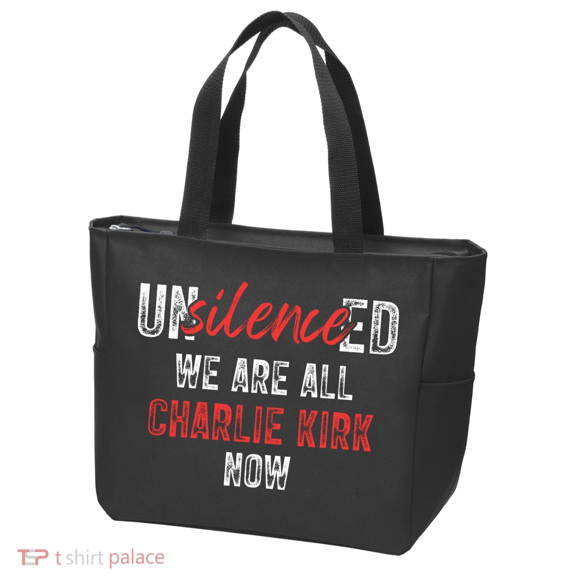 UnSilence We Are All Charlie Kirk Now Tote Bag