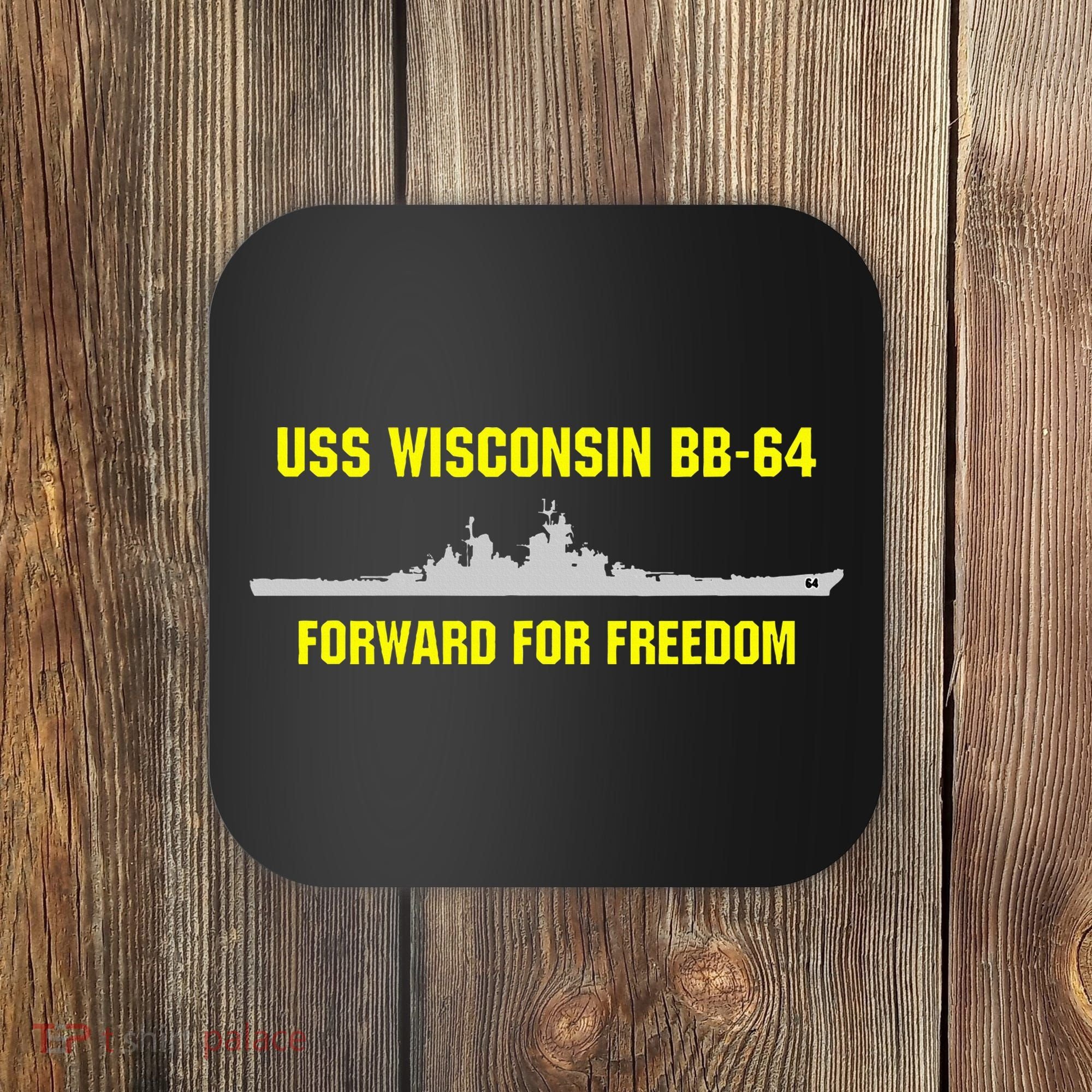 Uss Wisconsin Bb64 Coaster