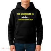 Uss Wisconsin Bb64 Kids Hoodie thumb 4