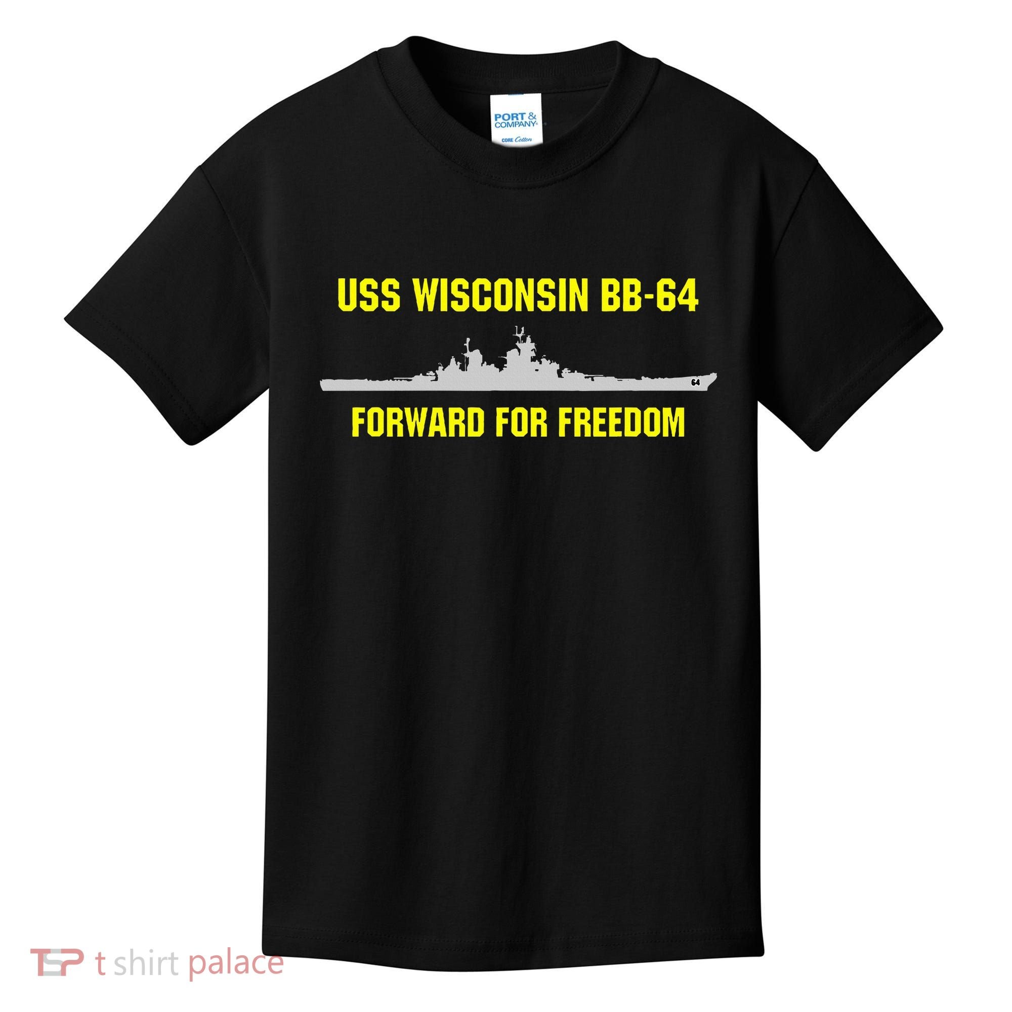 Uss Wisconsin Bb64 Kids T-Shirt
