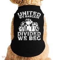 United We Bargain Divided We Beg Labor Day Union Worker Gift Doggie Tank thumb 0