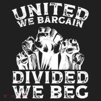 United We Bargain Divided We Beg Labor Day Union Worker Gift Golf Towel thumb 3