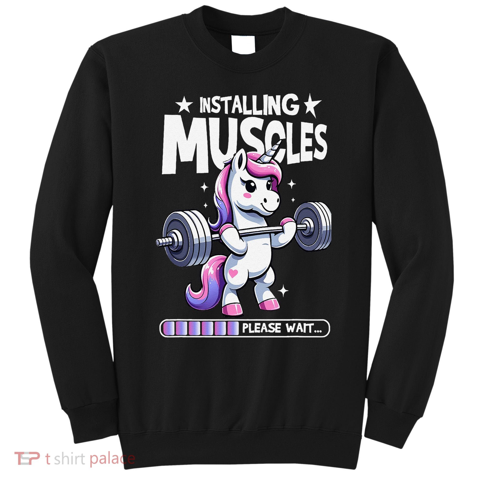 Unicorn Weightlifting Fitness Gym Workout Weight Training Sweatshirt