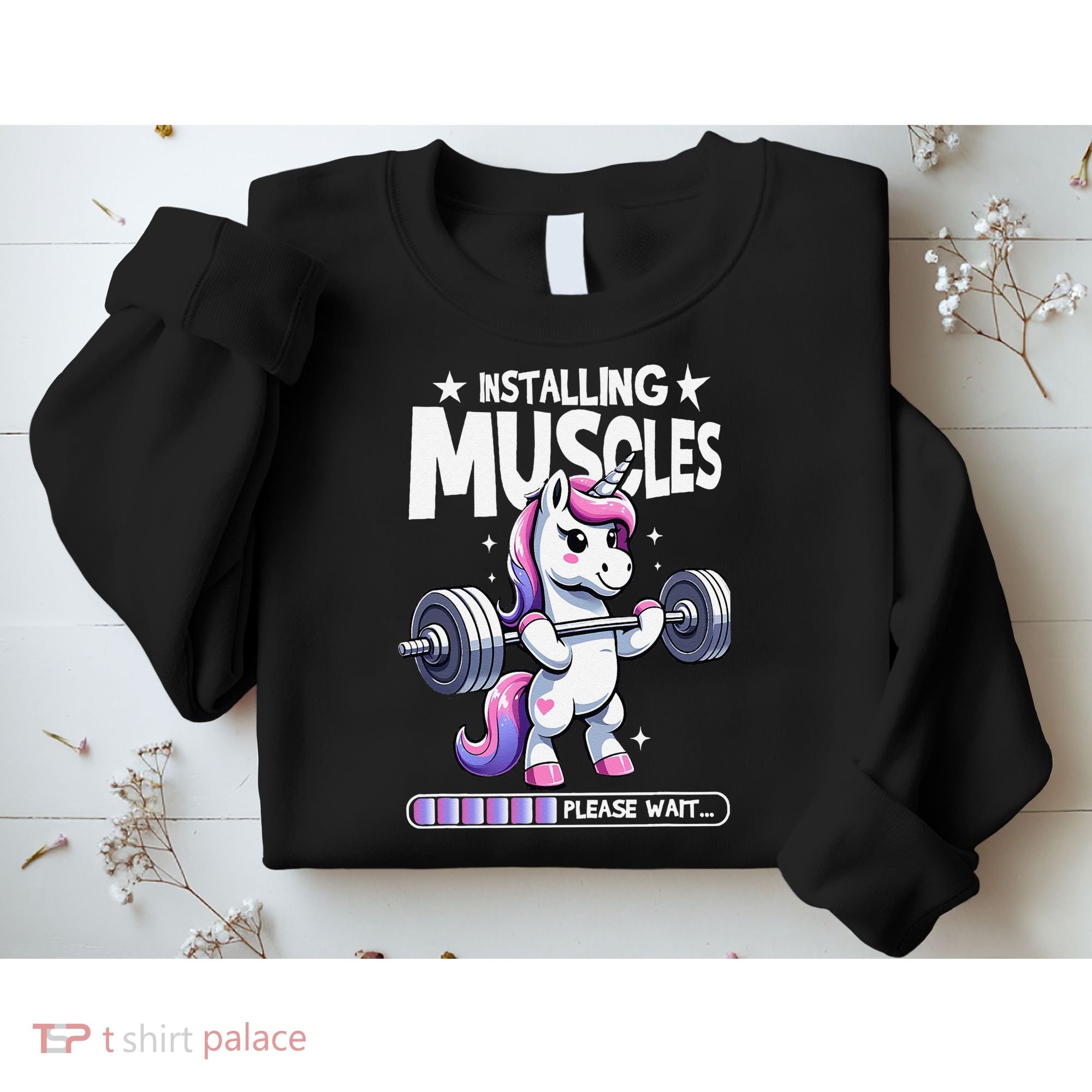 Unicorn Weightlifting Fitness Gym Workout Weight Training Sweatshirt