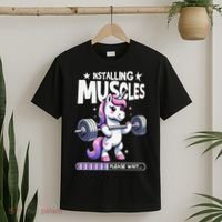 Unicorn Weightlifting Fitness Gym Workout Weight Training T-Shirt thumb 2