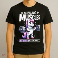 Unicorn Weightlifting Fitness Gym Workout Weight Training T-Shirt thumb 3