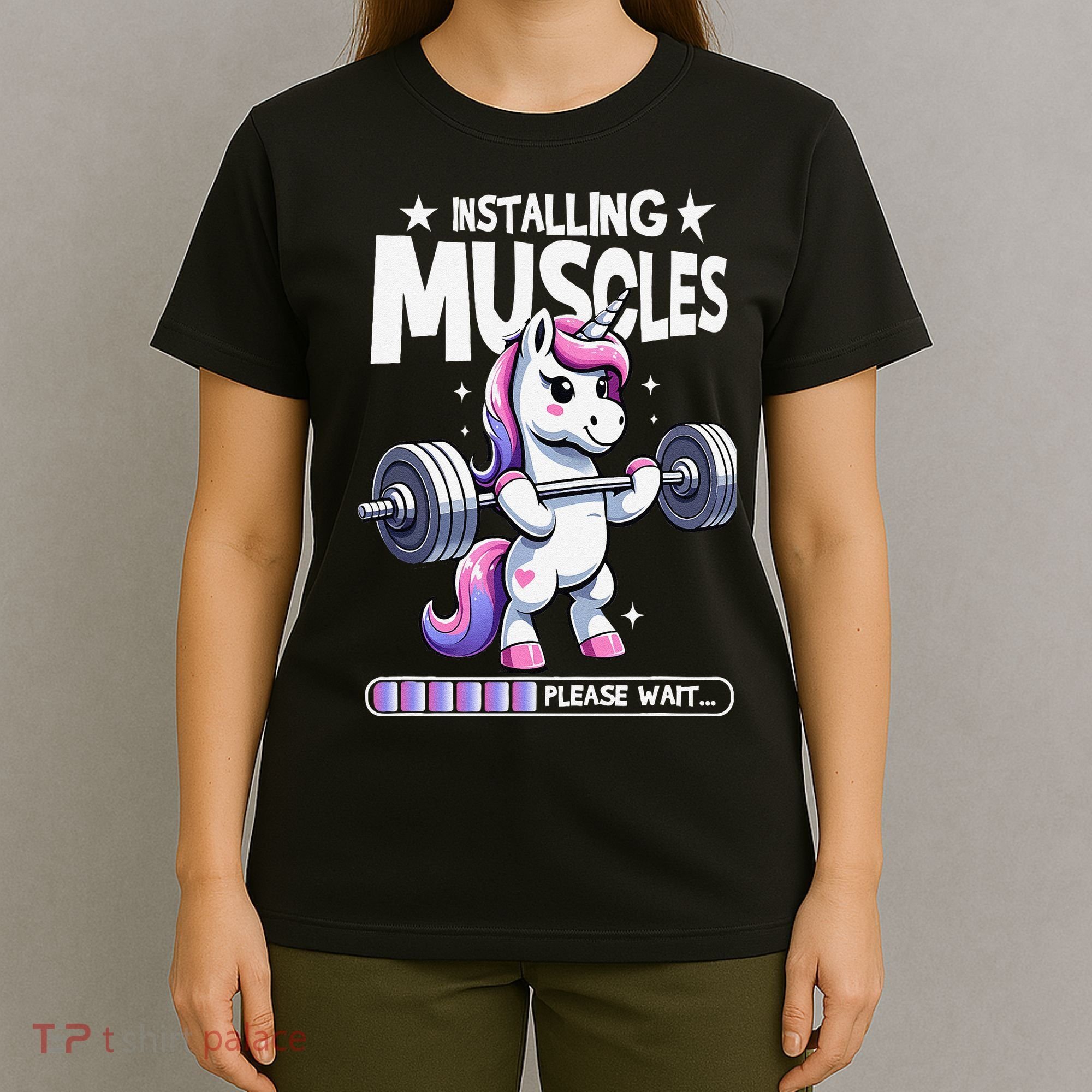 Unicorn Weightlifting Fitness Gym Workout Weight Training T-Shirt