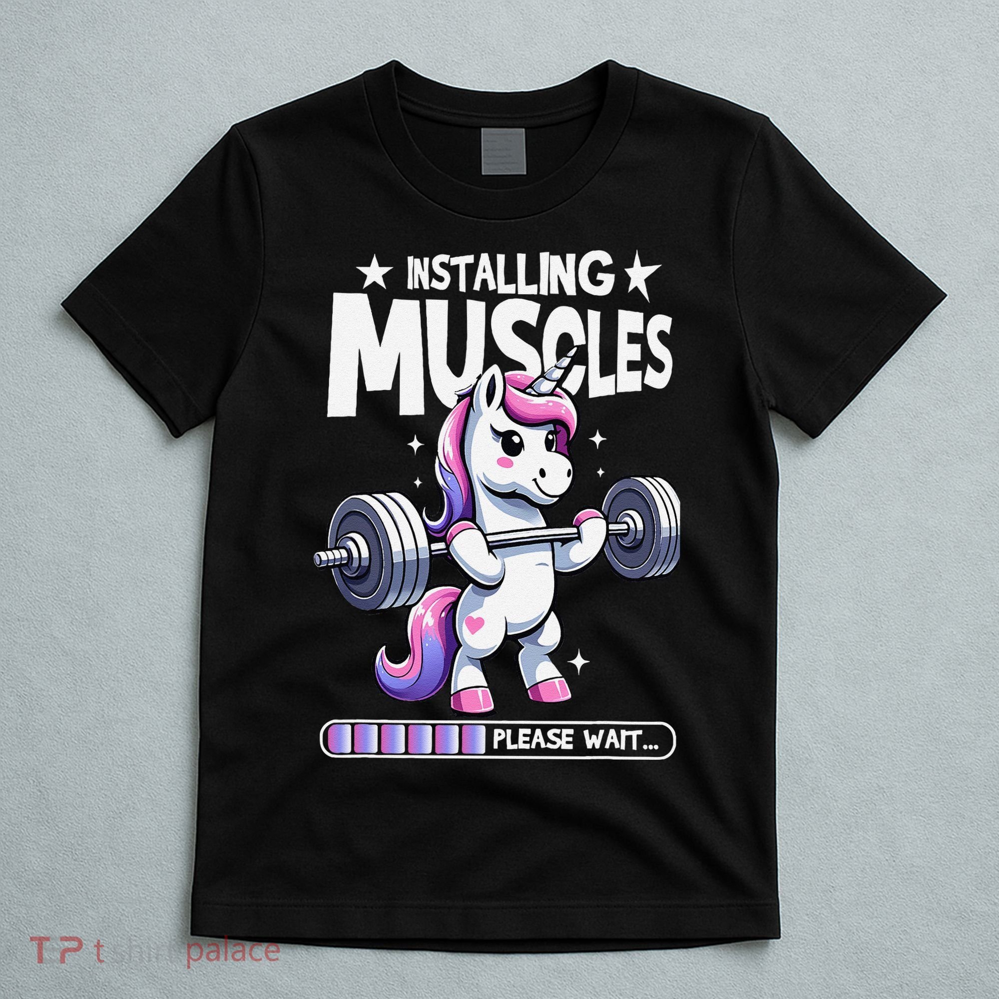 Unicorn Weightlifting Fitness Gym Workout Weight Training T-Shirt
