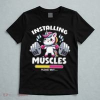Unicorn Weightlifting Installing Muscles Gym Workout Fitness T-Shirt thumb 5