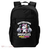 Unicorn Weightlifting Installing Muscles Gym Workout Fitness Backpack thumb 0