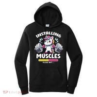 Unicorn Weightlifting Installing Muscles Gym Workout Fitness Women's Hoodie thumb 0