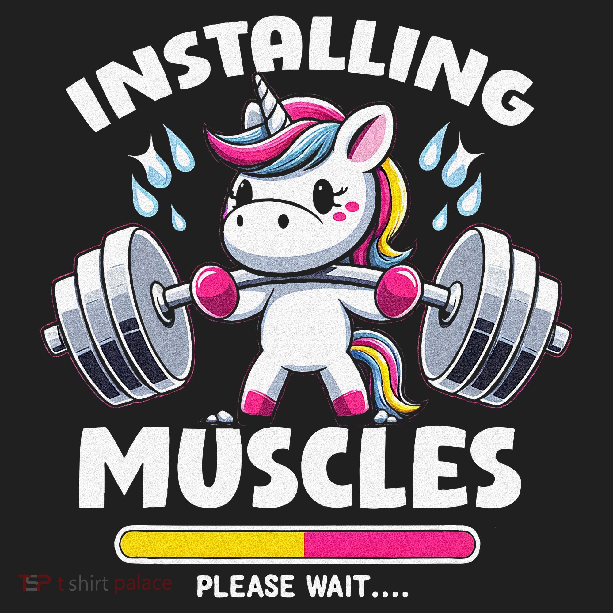 Unicorn Weightlifting Installing Muscles Gym Workout Fitness Hat