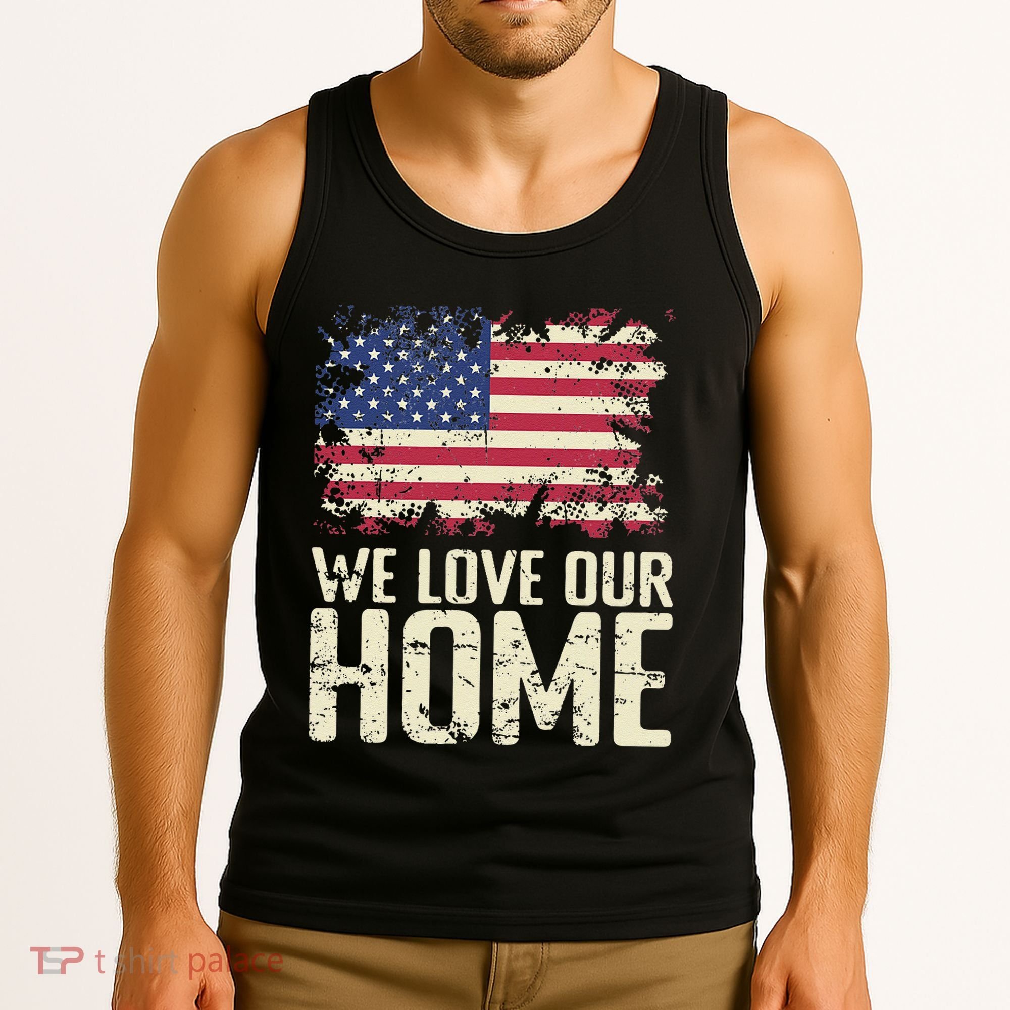 Usa We Love Our Home Tank Top