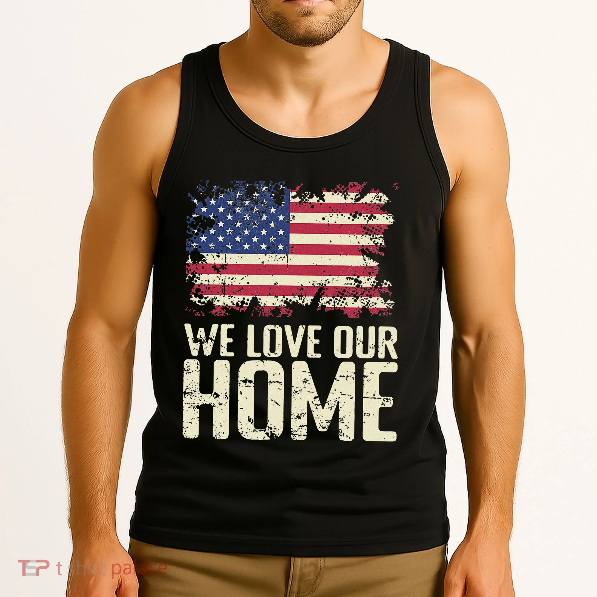 Usa We Love Our Home Tank Top
