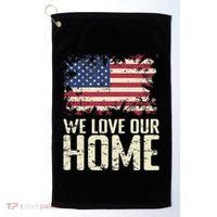 Usa We Love Our Home Golf Towel thumb 0