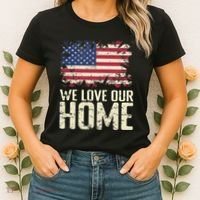 Usa We Love Our Home Women's T-Shirt thumb 2