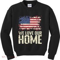 Usa We Love Our Home Kids Sweatshirt thumb 0
