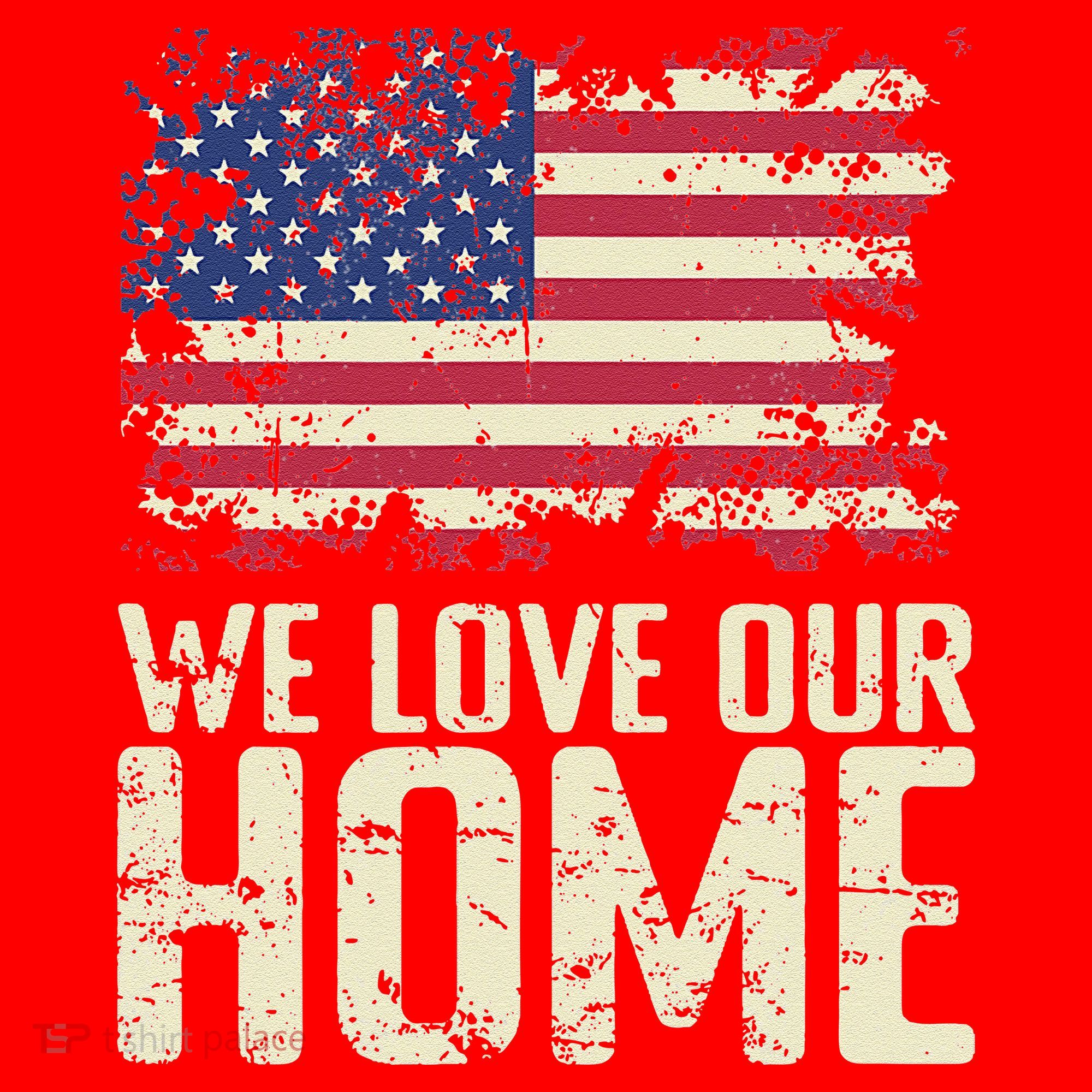Usa We Love Our Home Santa Hat