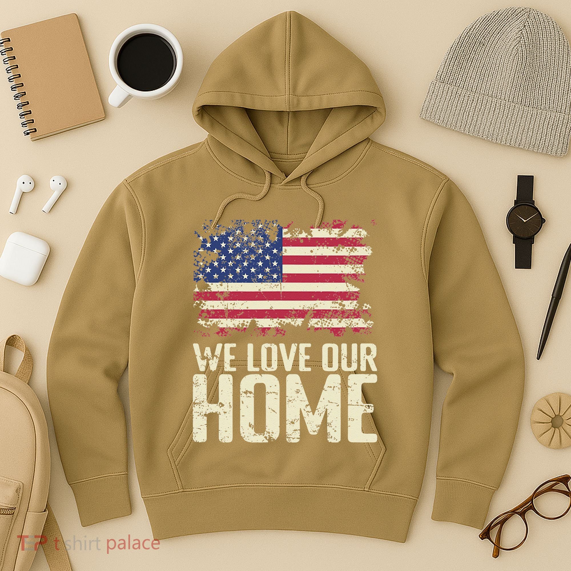 Usa We Love Our Home Hoodie