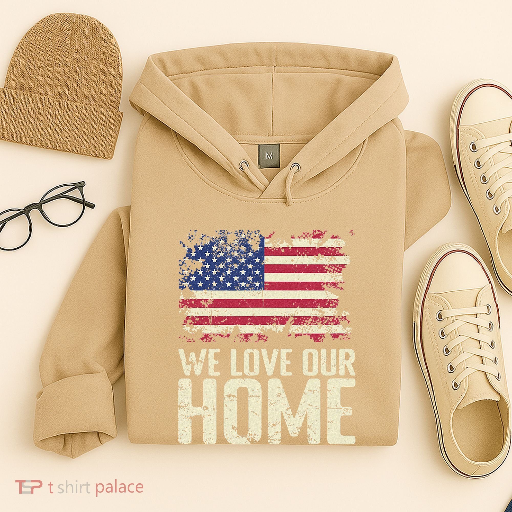 Usa We Love Our Home Hoodie