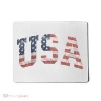 USA Women Men Patriotic American Flag Distressed Mousepad thumb 0