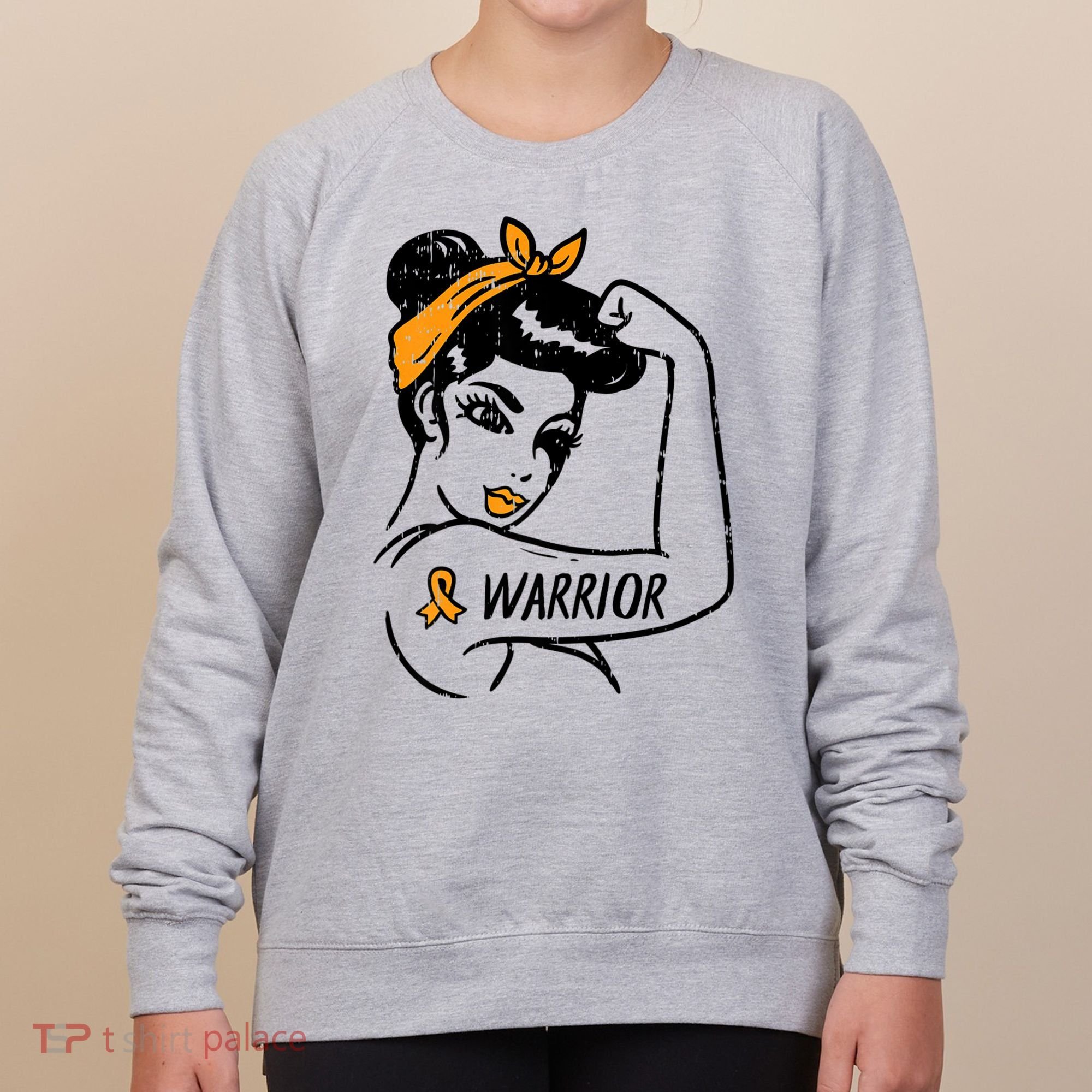 Unbreakable Warrior Orange Ribbon Leukemia Awareness Women's Sweatshirt