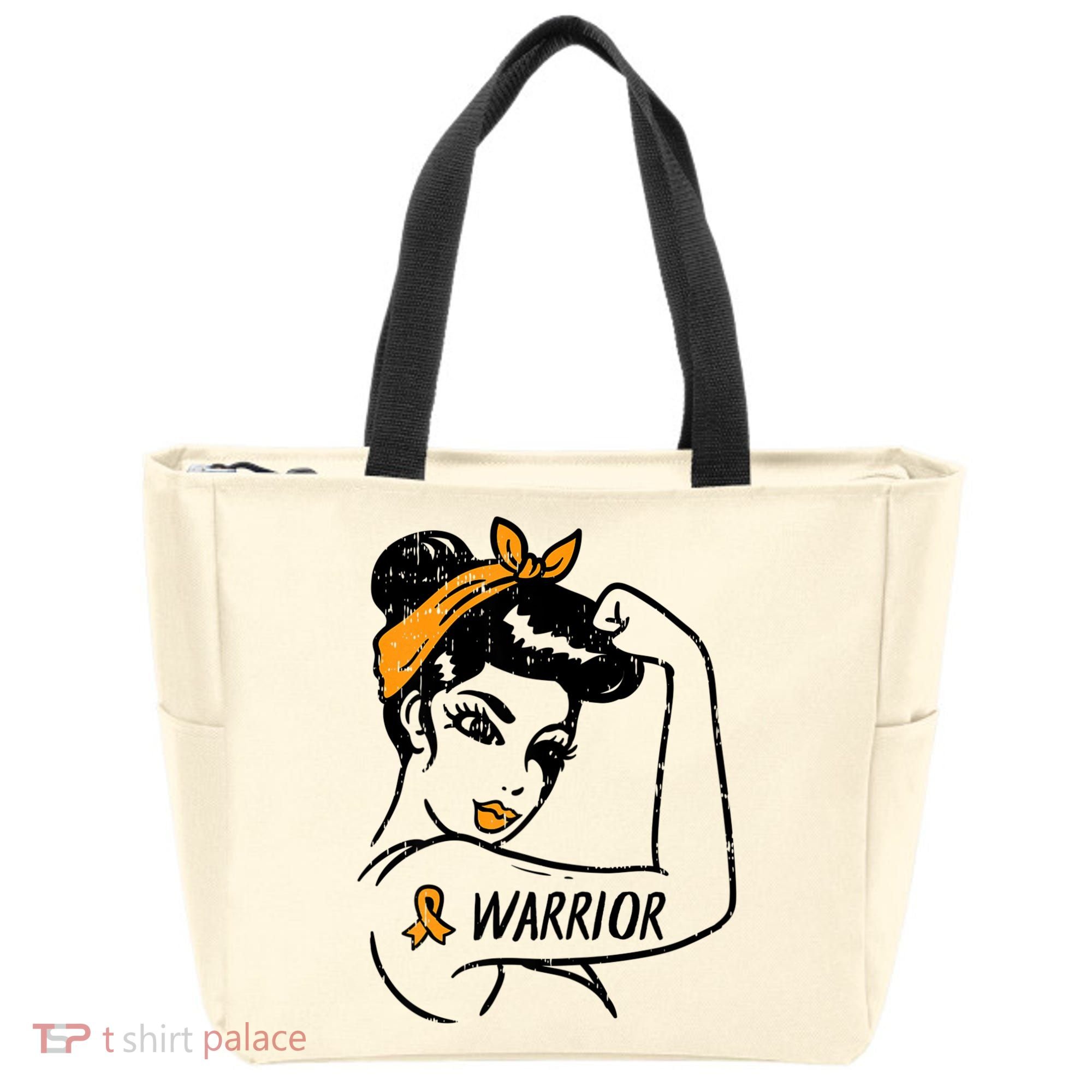 Unbreakable Warrior Orange Ribbon Leukemia Awareness Tote Bag