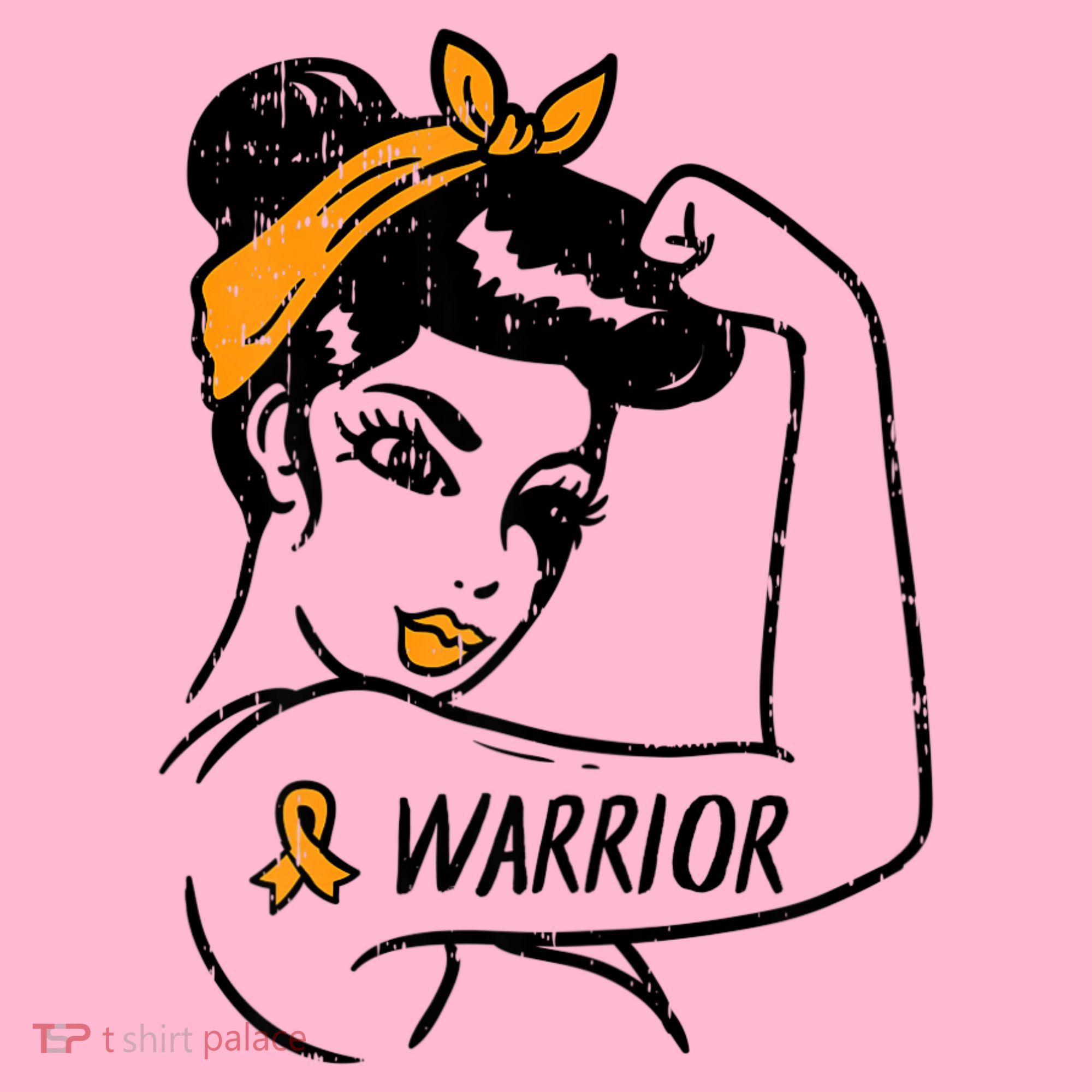 Unbreakable Warrior Orange Ribbon Leukemia Awareness Coaster