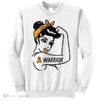 Unbreakable Warrior Orange Ribbon Leukemia Awareness Sweatshirt thumb 0