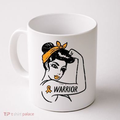 Unbreakable Warrior Orange Ribbon Leukemia Awareness Coffee Mug