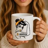 Unbreakable Warrior Orange Ribbon Leukemia Awareness Coffee Mug thumb 3