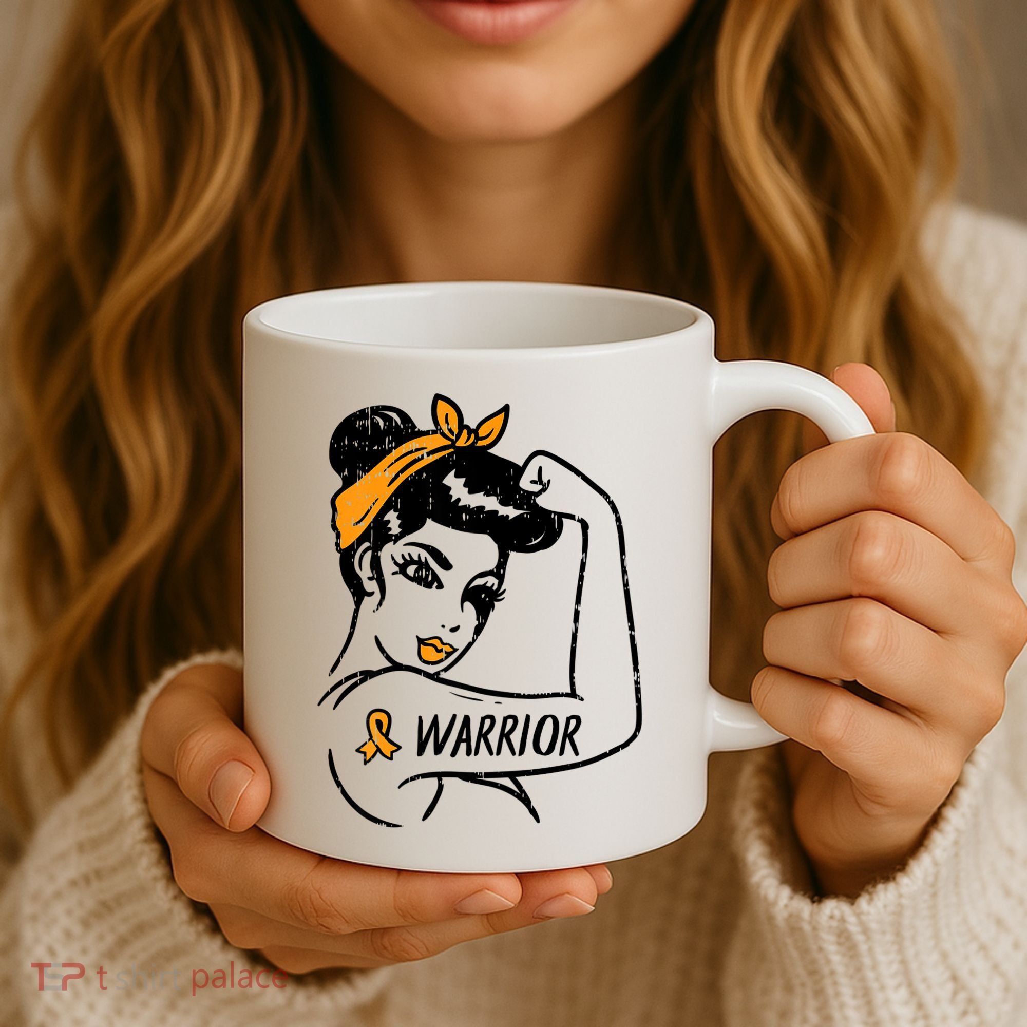 Unbreakable Warrior Orange Ribbon Leukemia Awareness Coffee Mug