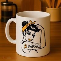 Unbreakable Warrior Orange Ribbon Leukemia Awareness Coffee Mug thumb 4