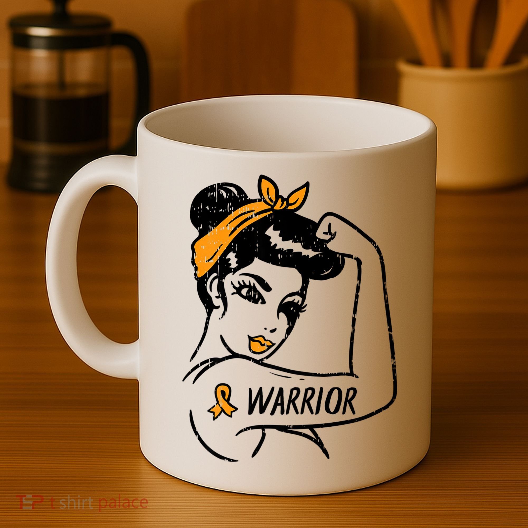 Unbreakable Warrior Orange Ribbon Leukemia Awareness Coffee Mug