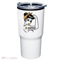 Unbreakable Warrior Orange Ribbon Leukemia Awareness Tumbler thumb 0