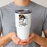 Unbreakable Warrior Orange Ribbon Leukemia Awareness Tumbler thumb 2