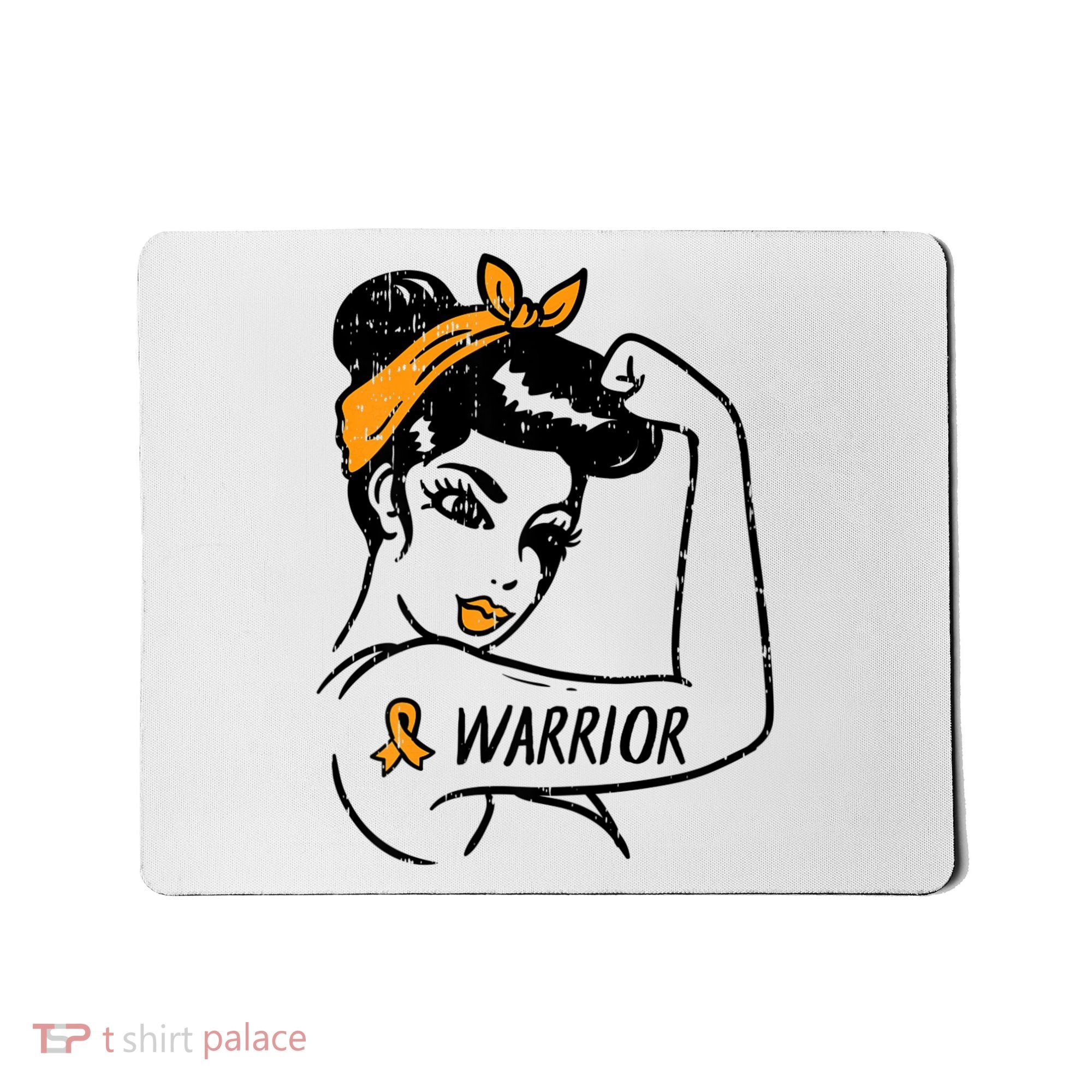 Unbreakable Warrior Orange Ribbon Leukemia Awareness Mousepad