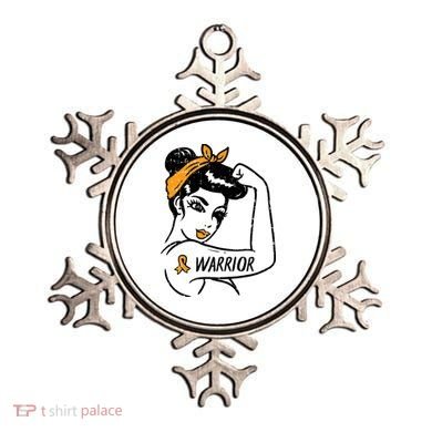 Unbreakable Warrior Orange Ribbon Leukemia Awareness Ornament