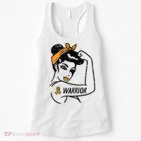 Unbreakable Warrior Orange Ribbon Leukemia Awareness Women's Tank Top thumb 0