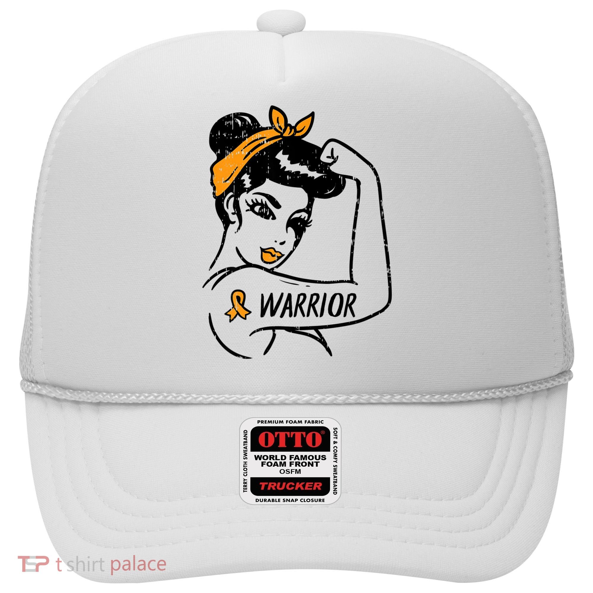 Unbreakable Warrior Orange Ribbon Leukemia Awareness Hat