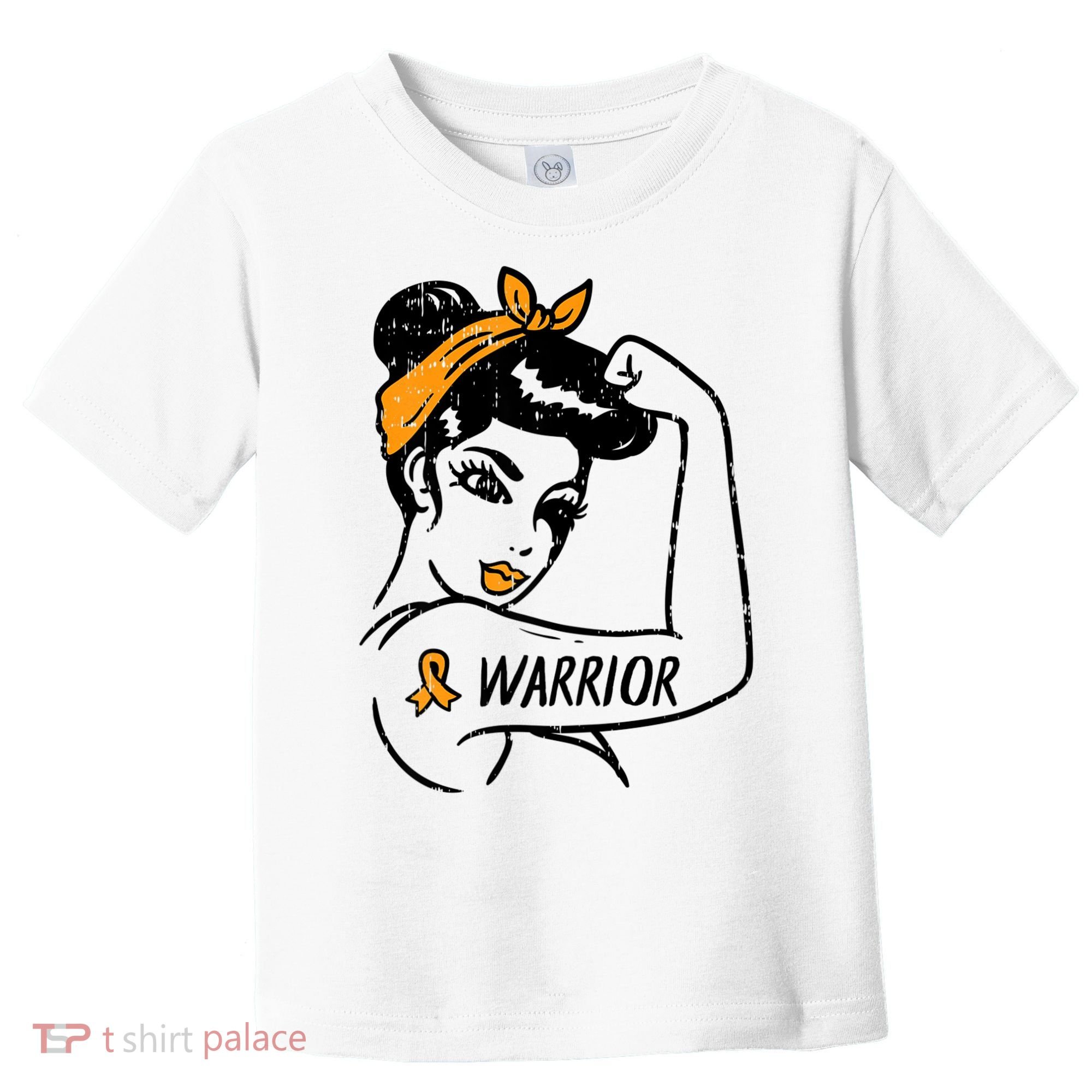 Unbreakable Warrior Orange Ribbon Leukemia Awareness Toddler T-Shirt